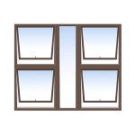 Aluminium Window 1480x1180 4 Opening