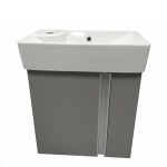 Bathroom Cabinet 2pc Grey 500mm