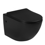 Wall Hung Round Toilet - Black