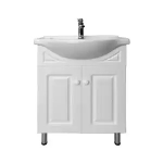 Bathroom Cabinet 2pc White 650mm