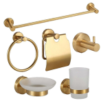 Bathroom Accessories Set 6pc Rose Gold