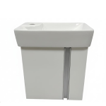 Bathroom Cabinet 2pc White 500mm