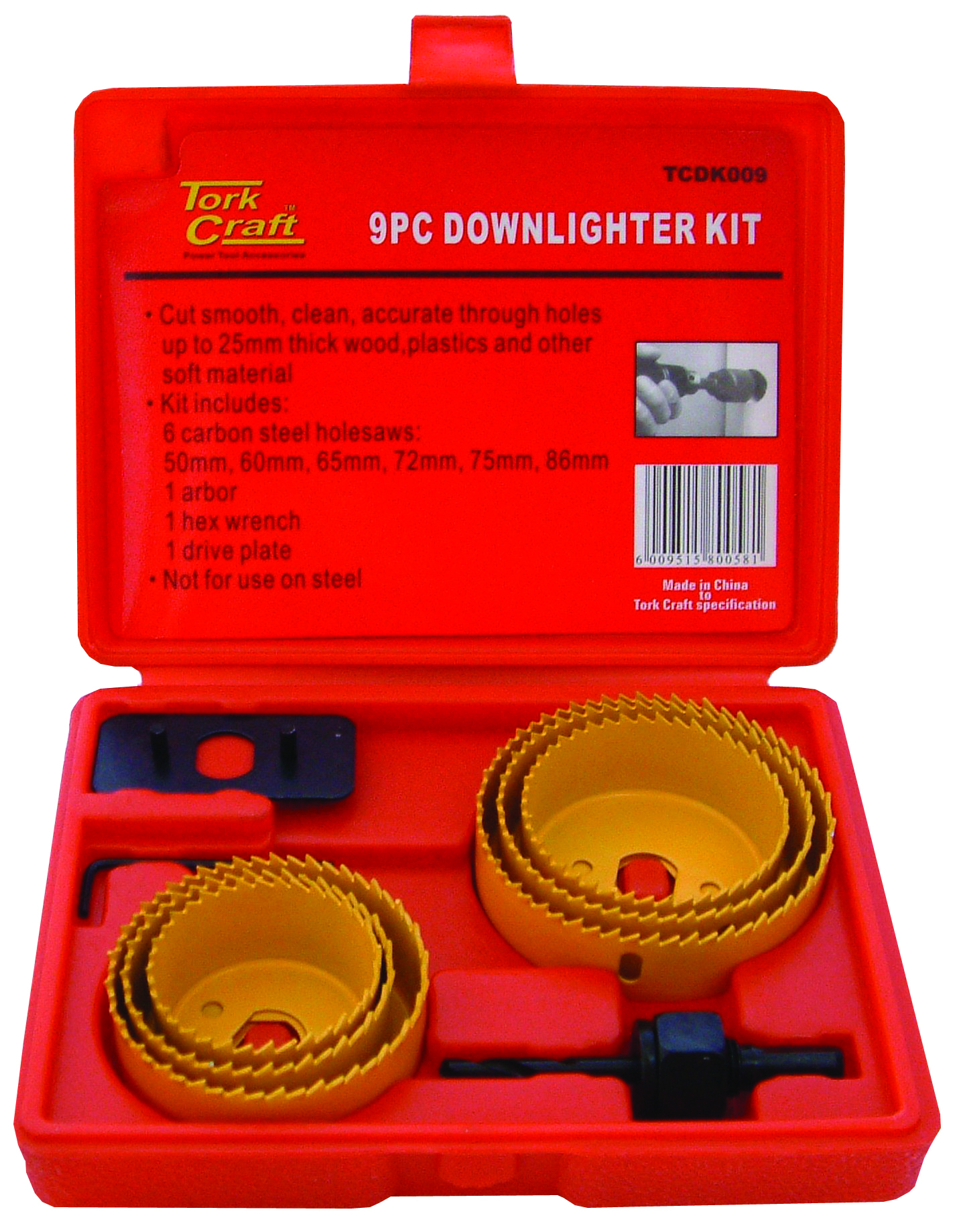 1009168_1.jpg Hole Saw Kit 9PC #C-2034 - Image 1