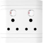Lesco Cover Strip 4X4 Double Plug White