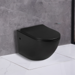 Toilet Wall Hung Round 480X370X370 Black TS045