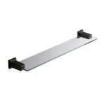 Livorno Glass Shelf Matt Black BAB08