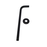 Livorno Shower Arm+flange Round Black SH38